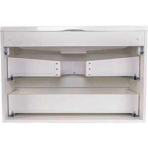 Тумба под раковину Style line Бергамо мини 80х35 Люкс Plus подвесная, белая (СС-00002322)