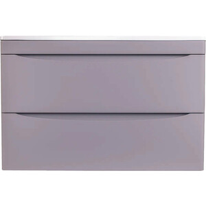 Тумба под раковину Style line Бергамо мини 80х35 Люкс Plus подвесная, серая (СС-00002323)