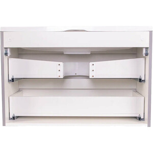 Тумба под раковину Style line Бергамо мини 80х35 Люкс Plus подвесная, серая (СС-00002323)