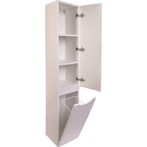 Пенал Style line Бергамо R 30х170 Люкс Plus с корзиной, белый (СС-00002329)