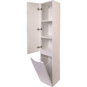 Пенал Style line Бергамо L 30х170 Люкс Plus с корзиной, белый (СС-00002326)