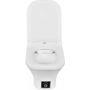 Унитаз подвесной безободковый Emmy с сиденьем микролифт, белый (EY-7002)