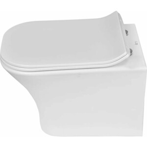 Унитаз подвесной безободковый Emmy с сиденьем микролифт, белый (EY-7002)