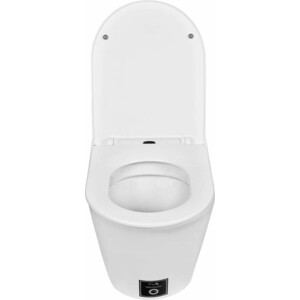 Унитаз подвесной безободковый Emmy с сиденьем микролифт, белый (EY-7006)