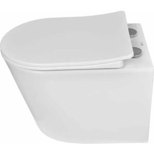 Унитаз подвесной безободковый Emmy с сиденьем микролифт, белый (EY-7006)