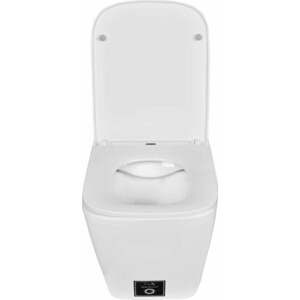 Унитаз подвесной безободковый Emmy с сиденьем микролифт, белый (EY-7008)