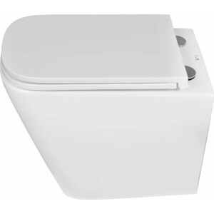 Унитаз подвесной безободковый Emmy с сиденьем микролифт, белый (EY-7008)