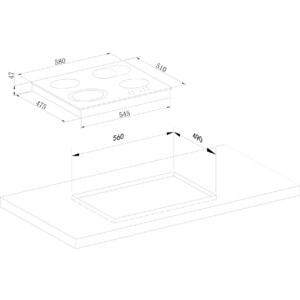 Электрическая варочная панель Weissgauff HV 642 BA