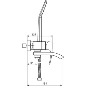 Смеситель для ванны Gappo G3207-6 черный (6959477656750)