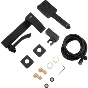 Смеситель для ванны Gappo G3207-6 черный (6959477656750)