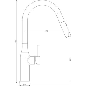 Смеситель для кухни Gappo G4398-45 сатин (6959477656132)