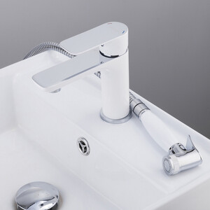 Смеситель для раковины Gappo G1048-1 хром белый (6959477697081)