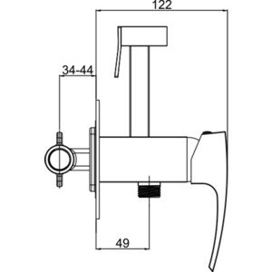 Смеситель для душа Gappo G7207-1 встраиваемый, хром (6959477697210)
