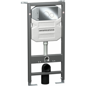 Инсталляция для унитаза Ceramicanova Envision с кнопкой смыва Round хром (CN1001CH)