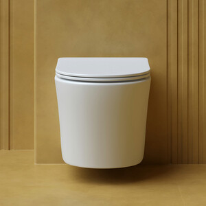 Унитаз подвесной безободковый Ceramicanova Balearica Rimless с сиденьем микролифт, белый матовый (CN6000MW)