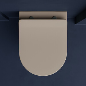 Унитаз подвесной безободковый Ceramicanova Balearica Rimless с сиденьем микролифт, капучино матовый (CN6000MC)