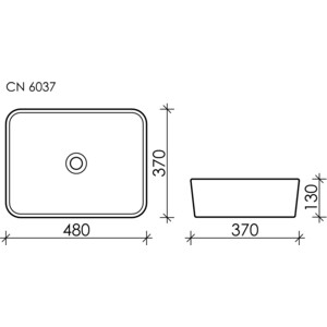 Раковина-чаша Ceramicanova Element 48х37 (CN6037)