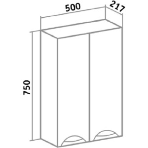 Шкаф подвесной Runo Барселона 50 белый (УТ000002340)