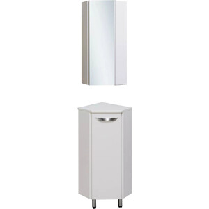 Зеркальный шкаф Runo Кредо 30 угловой, белый (00000001108)