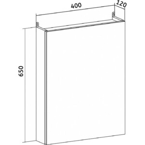 Зеркальный шкаф Runo Лада 40х65 белый (00-00001192)
