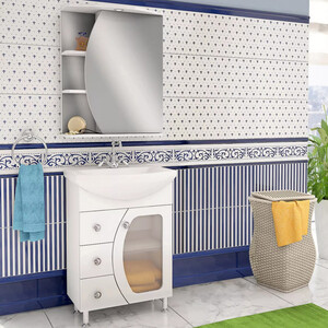 Зеркальный шкаф Runo Линда 60х75 правый, белый (00000001082)