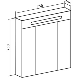 Зеркальный шкаф Runo Парма 75х75 белый (00000001148)