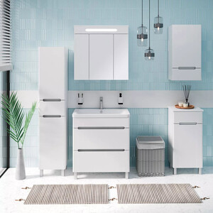 Зеркальный шкаф Runo Парма 75х75 белый (00000001148)