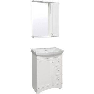 Мебель для ванной Runo Мерида 61х42 белая