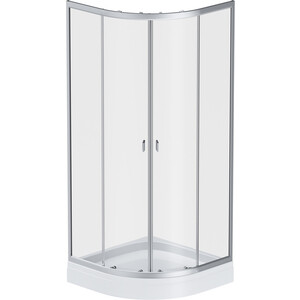 Душевой уголок Am.Pm X-Joy Twin Slide 80x80 с поддоном, прозрачный, матовый хром (W88E-205-080MT64)