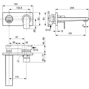 Смеситель для раковины Ideal Standard Edge для механизма A5948NU, хром (A7116AA)