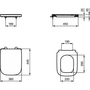 Сиденье для унитаза Ideal Standard I.life A с микролифтом (T453101)