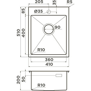 Кухонная мойка Omoikiri Akisame 41-GB графит (4997011)