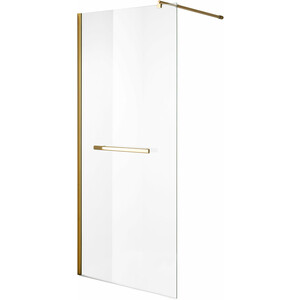 Душевая перегородка Niagara Nova 90x195 прозрачная, холодное золото (NG-641-90GOLD)