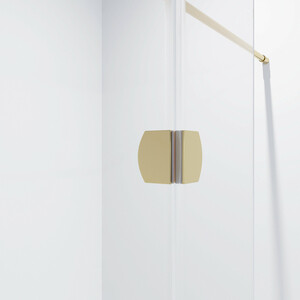 Душевая перегородка Niagara Nova 110x195 прозрачная, холодное золото (NG-642-11GOLD)