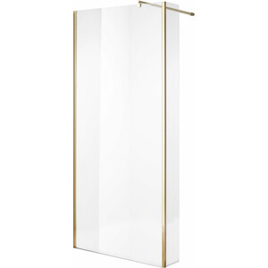 Душевая перегородка Niagara Nova 90x195 прозрачная, холодное золото (NG-644-90GOLD)