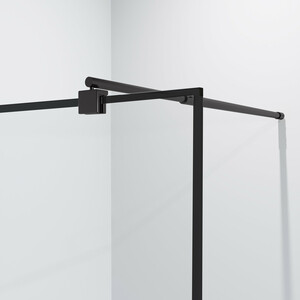 Душевая перегородка Niagara Nova 90x195 прозрачная с рисунком, черная (NG-685-90BLACK)