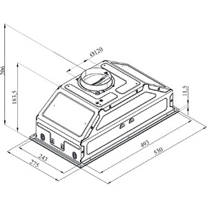 Вытяжка встраиваемая MONSHER IHOOD 60 Noir Verre