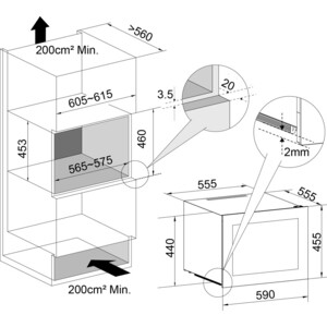 Встараиваемый винный шкаф Temptech OZ45SX