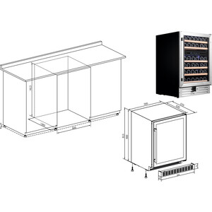 Встараиваемый винный шкаф Temptech WPQ60DCS