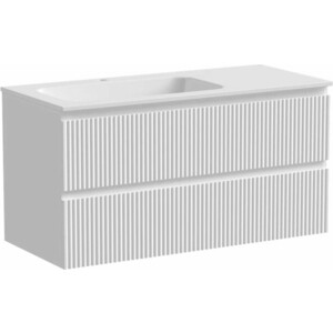 Тумба с раковиной Sancos Snob R 100х45 левая, Bianco (SNR100LW, CN7014)