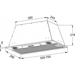 Вытяжка встраиваемая Korting KHI 6755 W