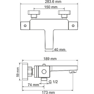 Термостат для ванны Wasserkraft Aime хром (1511 Thermo)