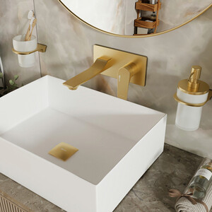 Смеситель для раковины Wasserkraft Aisch матовое золото (5530)