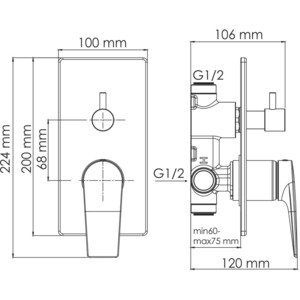 Смеситель для ванны Wasserkraft Aisch матовое золото (5571)