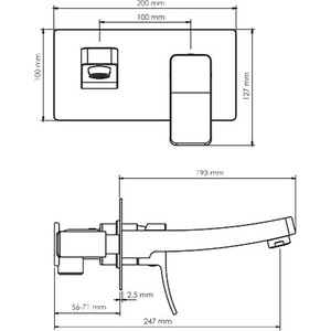 Смеситель для раковины Wasserkraft Aller хром (10630)