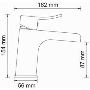 Смеситель для раковины Wasserkraft Aller хром (1069)