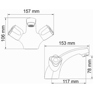 Смеситель для раковины Wasserkraft Amper хром (2903)