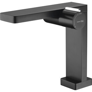 Смеситель для раковины Wasserkraft Elbe черный soft-touch / хром (7410)