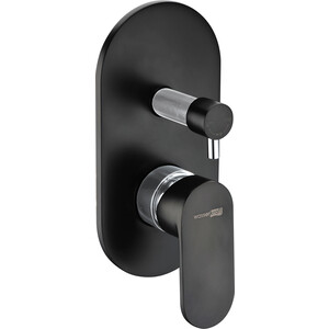 Смеситель для ванны Wasserkraft Elbe черный soft-touch / хром (7441)