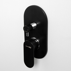 Смеситель для ванны Wasserkraft Elbe черный soft-touch / хром (7441)